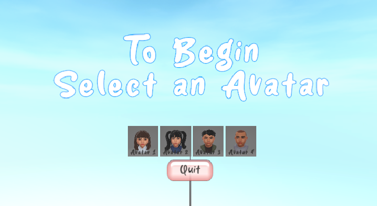 Avatar Selection Screen